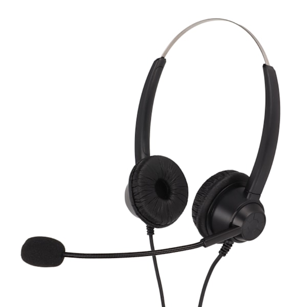 H360DRJ9MVA RJ9 Business Headset Binaural Telefon Hovedtelefon med Mikrofon Mute Justerbar Lydstyrke og 6-Hastigheds Linjesekvens