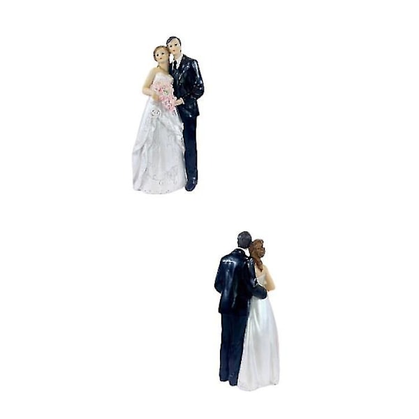 Bryllup Brudgom Harpiks Ornament Statue Kake Topper Bryllupsdekorasjon Sta style 3