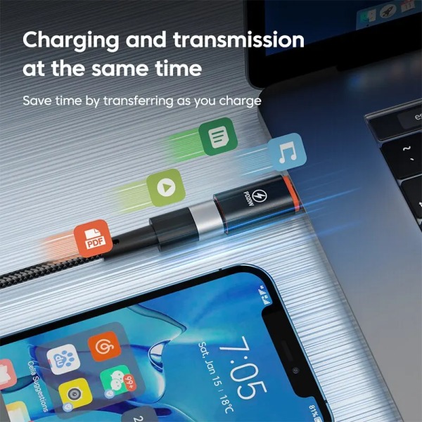 USB C - Lightning-sovitin PD 20W 120W Pikalataus Lightning-uros - Type C -sovitin iPhone IOS:lle USB Type C -muuntimeen 2PCS TypeC to ios