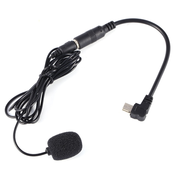 Sort 3,5 mm ekstern mikrofon klips på mikrofon + adapterkabel til GoPro Hero4 3/3+