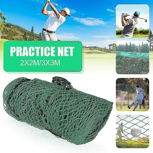 Kraftigt golfnet til træning med holdbart net og rebkant - 6,56*6,56ft