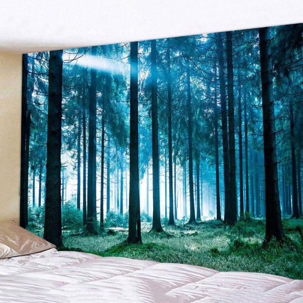 3D Forest Tapestry Wall Hanging Art Bedspread Home Decoration A
