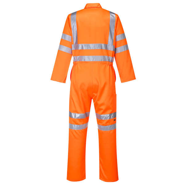 Portwest Unisex Adult Service Polycotton Hi-Vis Overall XL RO Orange Orange XL R