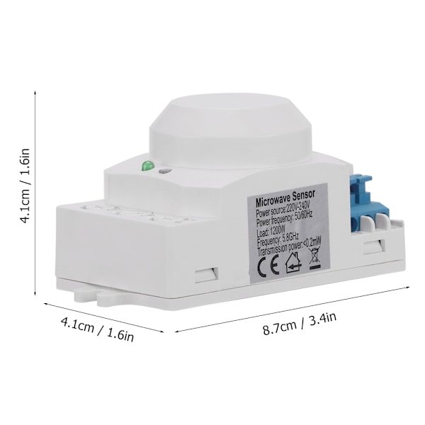 360 graders detektion intelligent mikrobølge bevægelsessensor switch 220-240V