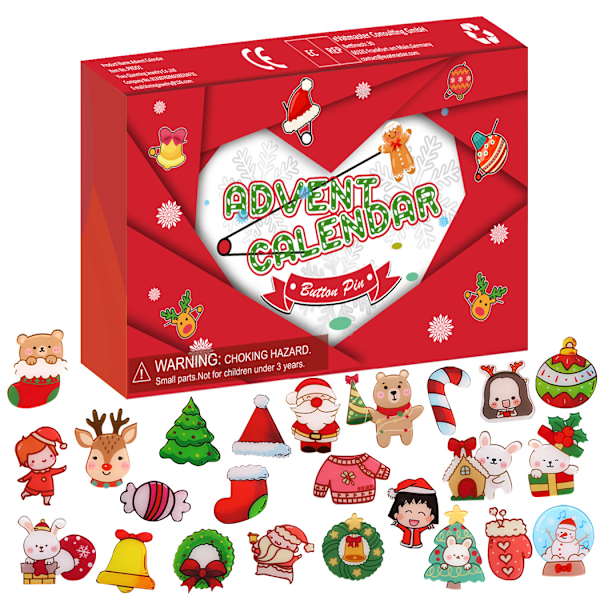 Broch Countdown to Christmas - blind box presentask Brooch