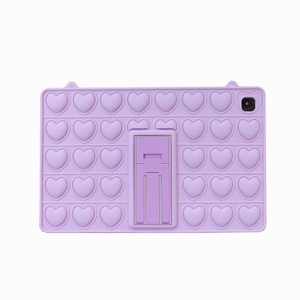 Pop Fidget Legetøj Etui til Samsung Galaxy Tab Tryk Boble Beskyttende Stødsikkert Cover Lilla T515-T510 10.1