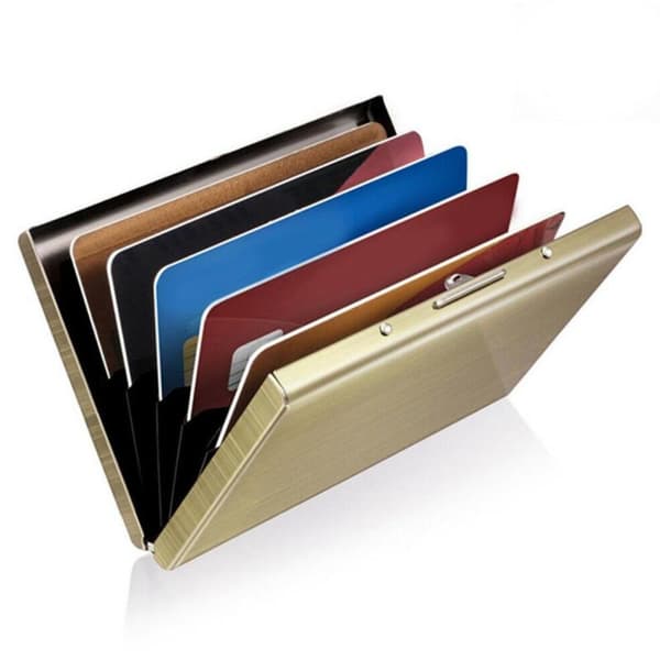 Kredittkortlommebok Metallveske Etui BLÅ BLÅ Blue Blue