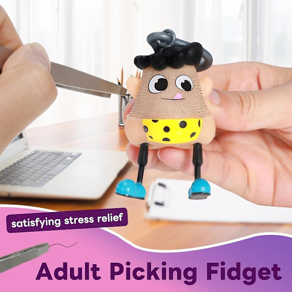 Plocka Ångest Leksak - Finne-Poppande Hud Plock Leksak - Trichotillomani Fidget Leksak - Hård Plock Fidget För Barn Vuxna Stressavlastning Polka