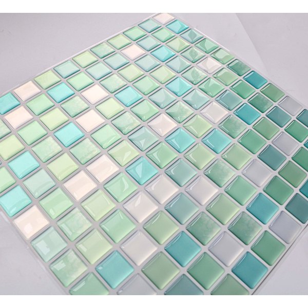3D-vedenkestävä itseliimautuva mosaiikkiseinälaatta, itseliimautuva kylpyhuoneen seinälaatta, keittiön seinälaatta, sininen itseliimautuva seinälaatta, 4 kpl.