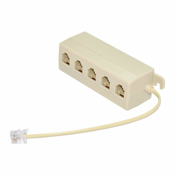 Telefon jackstikadapter splitter