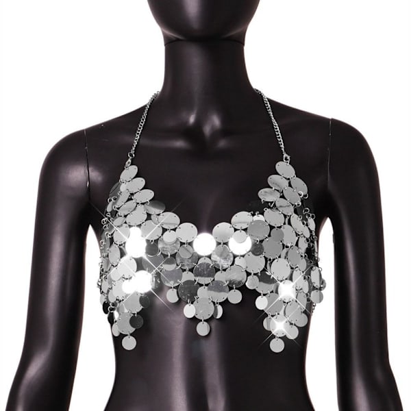 Mage-topp med halter-bh for magedans