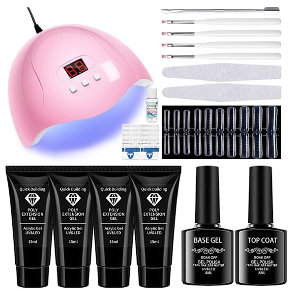 Gelbyggare Set Gel Nagelförlängning Kit Nagelstudio Set 0.3