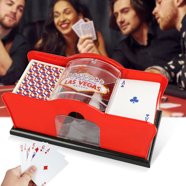 Handvevad pokerkortsblandare, bärbar och lätt kortsblandare för familjesammankomster Ed