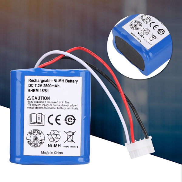 7,2 volt 2,5 Ah 2500 mAh Ni MH-batteri för iRobot Roomba Braava 380 380T hög kvalitet