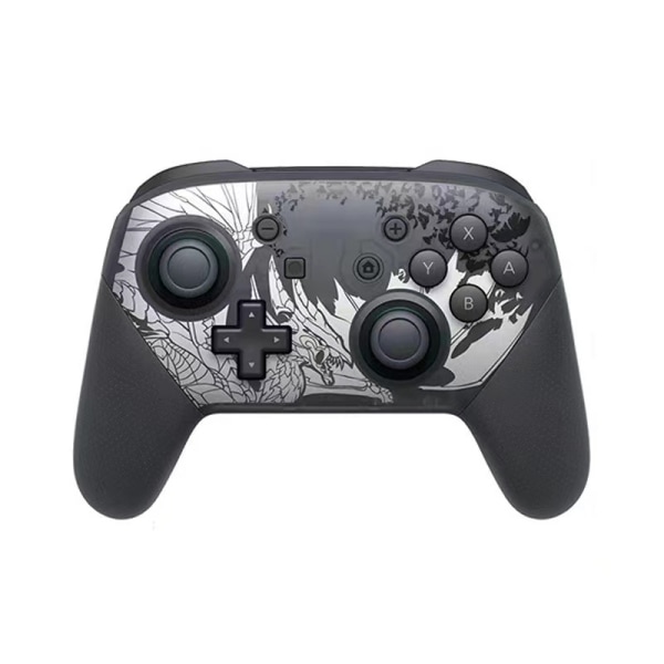 NS-bryter venstre og høyre håndtak joycon håndtak bryter bluetooth håndtak med fjernvekkelse og håndstropp PRO Neutral Silver Dragon Handle