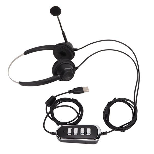 Puhelinluurimelukuulokkeet Melunvaimennus Binaural RJ9-liitin Johdollinen Yritysluuri Mikrofonilla USB-äänikortti Puhelinkeskukseen