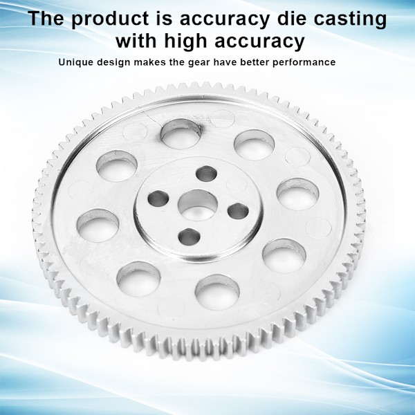 Rundhålskugghjul 80 tänder Hög precision Zinklegering Industrirobotdelar 65,5 mm Ytterdiameter