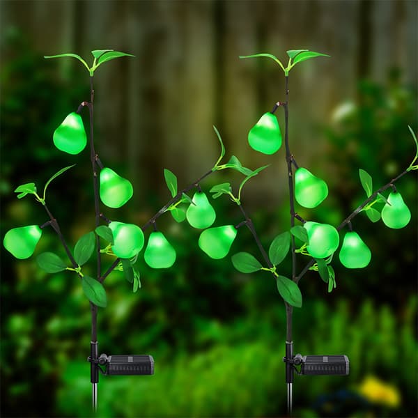 Solar Juleæble Citron Pære Havelys | Udendørs Haveindretning Trådløs Lampe**æble apple