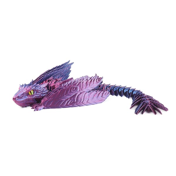Fjerklædt Wyvern Drage 3D-Printet Drage Gratis Drage Dr Red blue