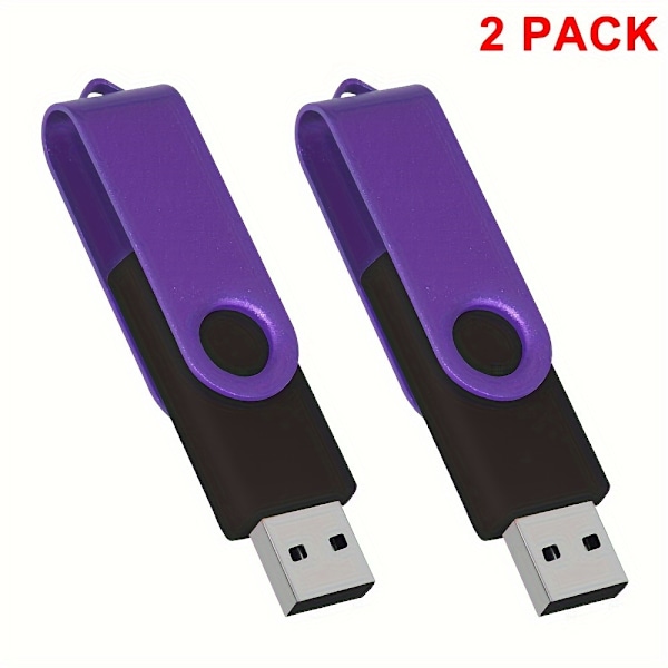 2 pakker USB-flashdrev USB 3.0 2.0 Flashdrev Metal Pendrive High Speed U Disk