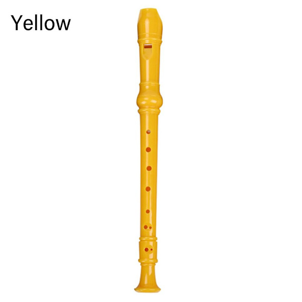 Lång flöjt sopran blockflöjt GUL Yellow