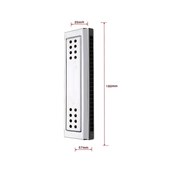 Harmonika C, 24 hullers blues harmonika C med etui til