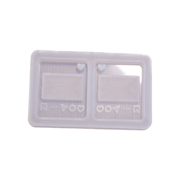 Epoxy Quicksand Silikonformar Media Player Form Hänge Resin Form Resin 0.03 6