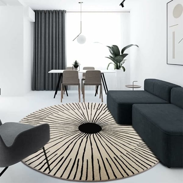 Vardagsrum Barnrum Modern Design Rund matte 100cm Rund B