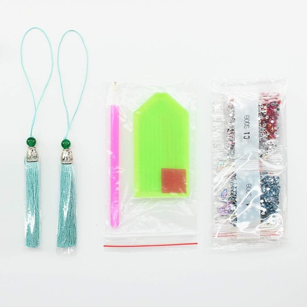 Timanttimaalauskirjanmerkki DIY-helmiä kirjanmerkkejä nahkatassu kirjanmerkki Taiteet ja käsityöt (kukat ja linnut)
