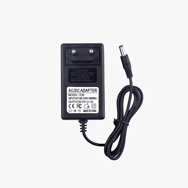 12V3A nätadapter Väggmonterad