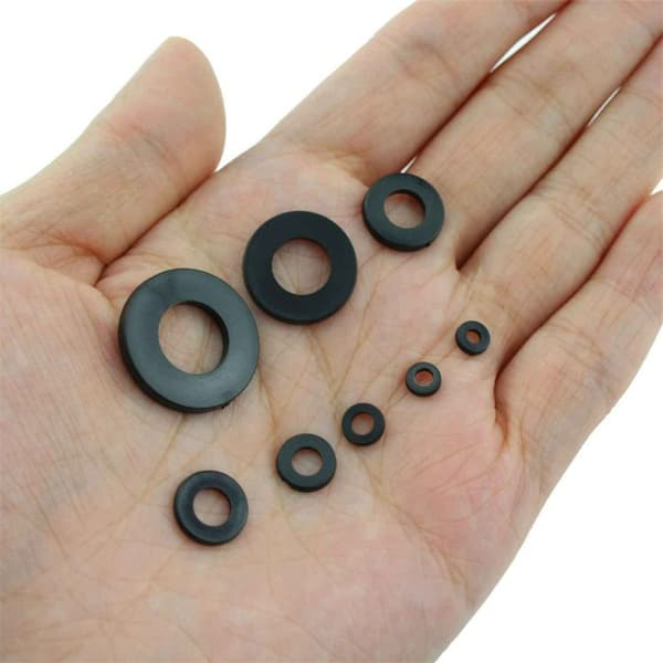 500 stk. Nylon sorte nylon flade skiver