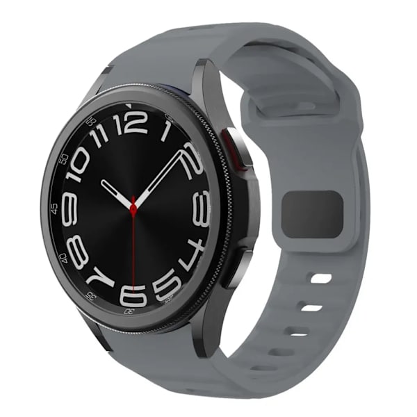 Silikonrem till Samsung Galaxy Watch 6 Classic 47mm 43mm/4 classic 46mm 42mm Armband Galaxy Watch 5/5pro 45mm/4/6 40mm 44mm Grå Gray watch 6 classic 47mm