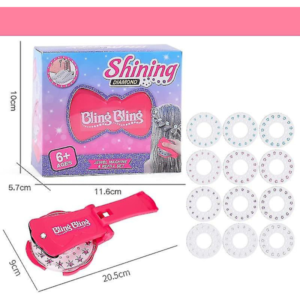 Automaattinen hiustenpunontakone Sähköinen hiustenpunontakone DIY hiustenmuotoilutyökalu Hiustenkierrin Kampaamotyökalusarja Teini-ikäisille tytöille Lapsille Hair Braider 2