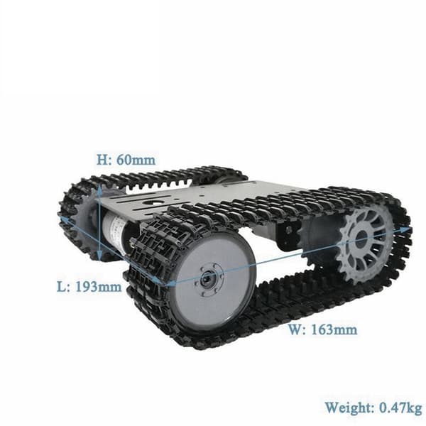 Smart Tank Car Chassis Crawler Tracked Robot Platform med dobbelt DC 12V motor til DIY til T101-P / TP101