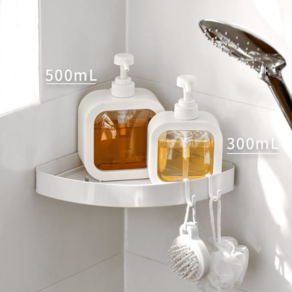 Håndsæbedispenser 300 ml 500 ml med pumpe lille plastik opvaskesæbedispenser sort