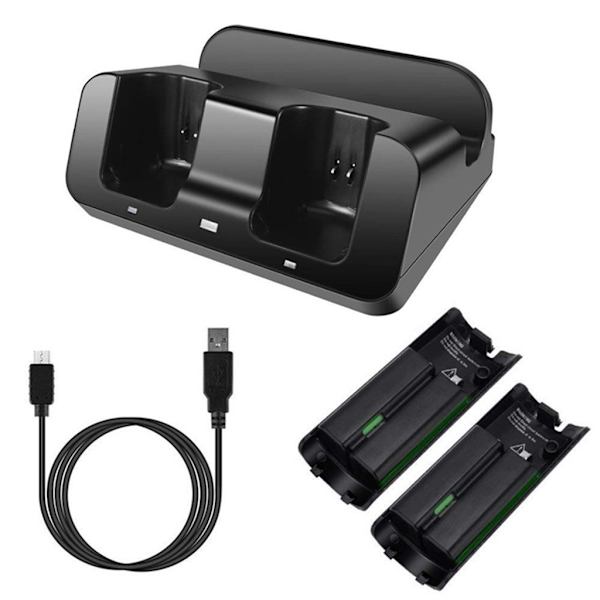 Gamepad Laddningsdocka för Wii Laddstation Dockningsställ Snabbladdning för Wii U Gamepad USB Snabb Stabil Laddare