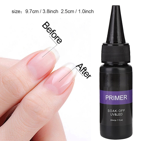 30ML Negleforlængelsespulver Soak Off UV/LED Lampe Primer Negledekoration Manicure Værktøjer