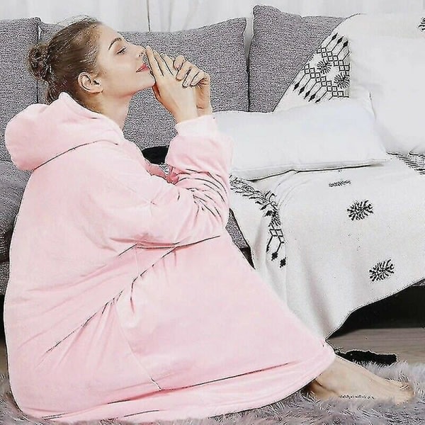 Oversized hettegenser filt hettegenser Ultra Comfy Sherpa Fleece gigantisk genser for voksen