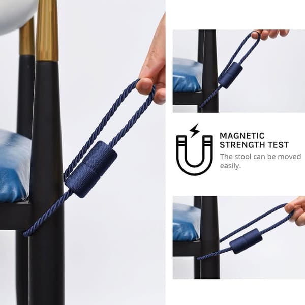 2-pack magnetiska gardinband, 15-tums handvävda sidorep, gardinfäste blue