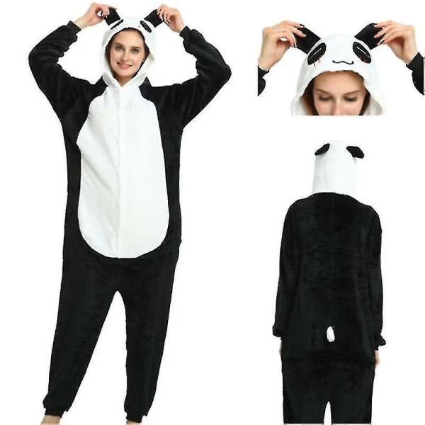 Unisex Voksen Kigurumi Dyr Karakter Kostume Onesie Pyjamas Onepiece Panda