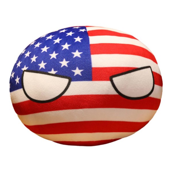 Polandball plysjdukke Countryball USA FRANKRIKE STORBRITANNIA TYSKLAND anheng C ONE SIZE