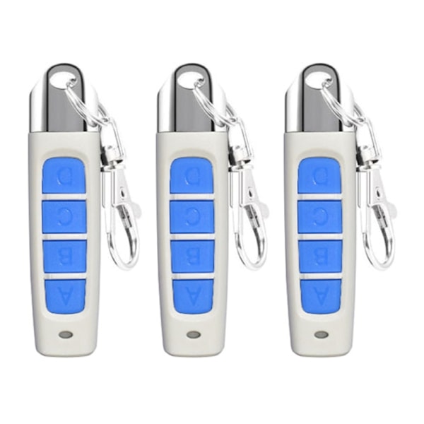 3 stk Universal Garasjeport Fjernkontroll Kopier Nøkkel for Elektriske Åpnere Bilalarm og Hjemmesikkerhet Enkel å bruke Blue 0.08