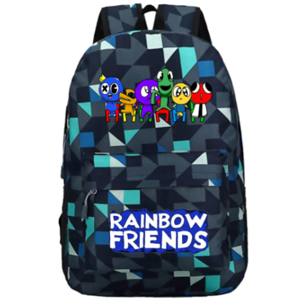 Roblox Rainbow Friends Ryggsekk Stor Kapasitet Trykk Ryggsekk B