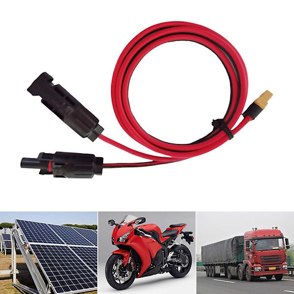 Solcelleopladningskabel Xt60 Adapter 12awg Silikoneledning Forlængerledning til RV'er 0.6m