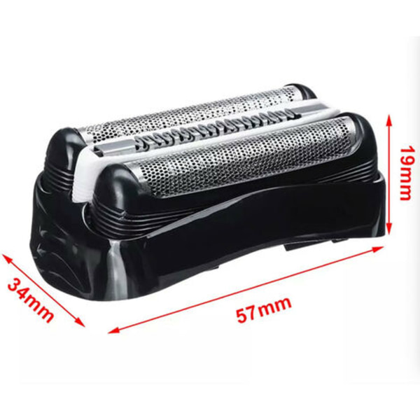 Reservedele til barbermaskine og skærhoved til Braun 3 Series 300S 301S 310S 320S 330S 340S 360S 380S 3000S, sort
