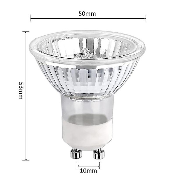 5 st GU10 50W Halogen Spotlight Glödlampa Dimbar, Halogen Reflektorlampor