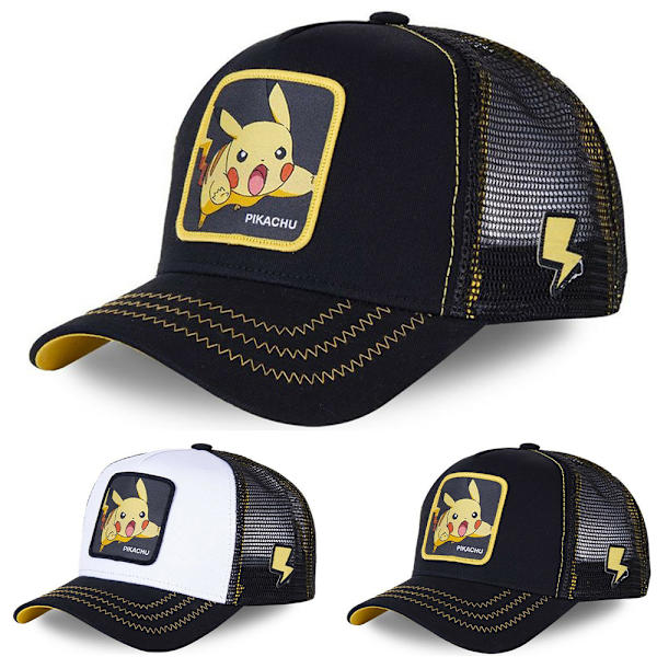 Pikachu Baseball-lippis Mesh-lippis Kesä Trucker muoti Huippulippis white