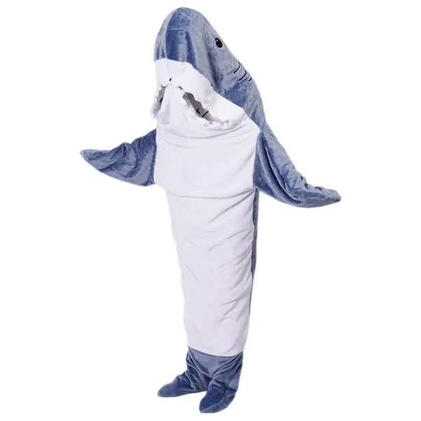 Tecknad haj sovsäck nap haj filt sjöjungfru sjal filt barn vuxen One Size