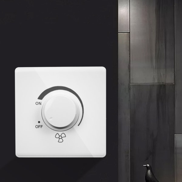 86 Typ Takfläkt justering Steglös Hastighetsregulator Väggbrytare 220V 10A Dimmer ljusbrytare Ljusstyrning