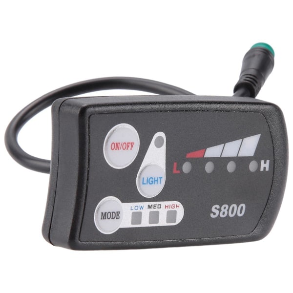 Elektrisk cykel 36v48v S800 Led LCD-måler kontrolpanel display til Ebike controller 5-polet vandtæt stik black